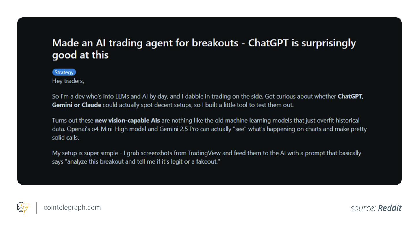 Made an AI trading agent for breakouts - ChatGPT is surprisingly good at this