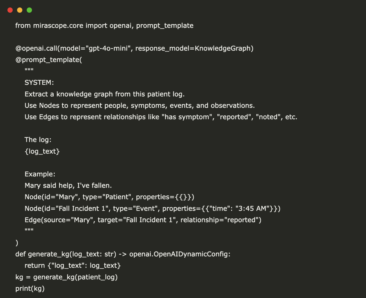 Creating a Knowledge Graph Using an LLM