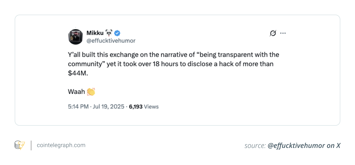 Crypto community criticizes CoinDCX's slow response