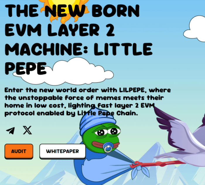 Little Pepe landing page.