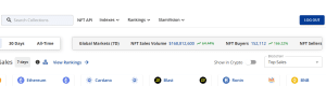 NFT sales volume in the past 7 days