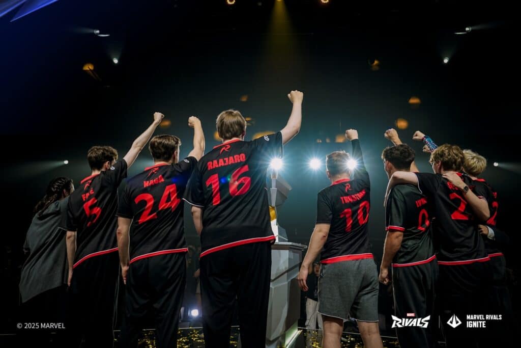 Marvel Rivals Ignite Rad EU roster at LAN stage