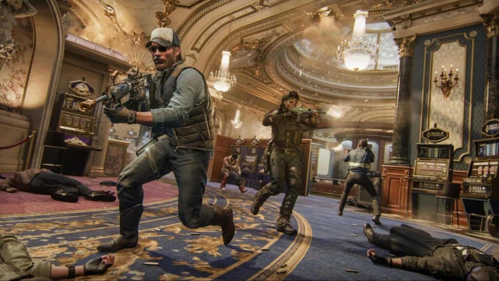 Intense firefight inside luxury casino in Call of Duty Black Ops 6