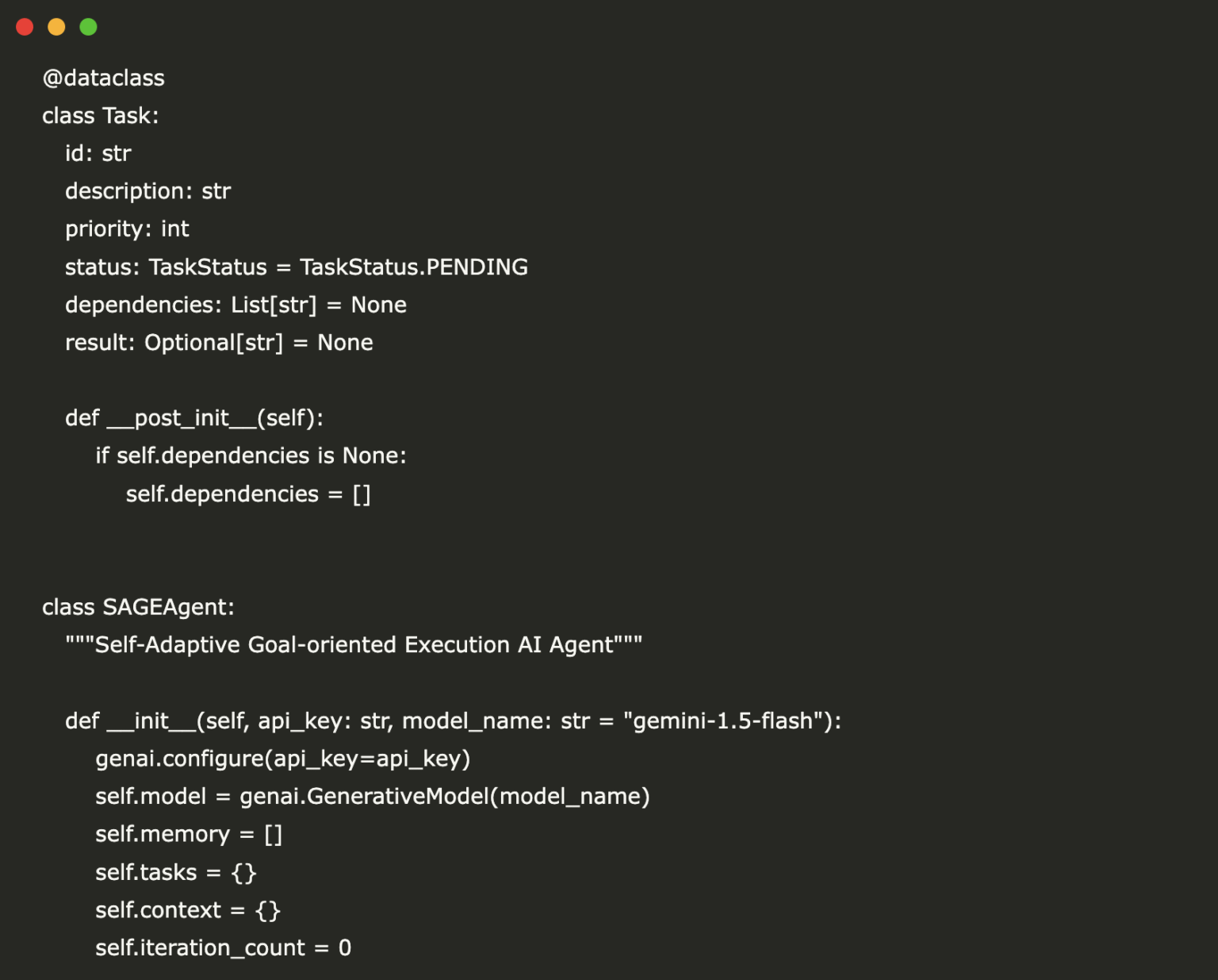 A Coding Implementation to Build a Self-Adaptive Goal-Oriented AI Agent Using Google Gemini and the SAGE Framework