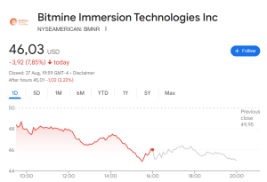 BitMine share price