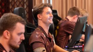 dev1ce smiling, playing in BLAST Bounty