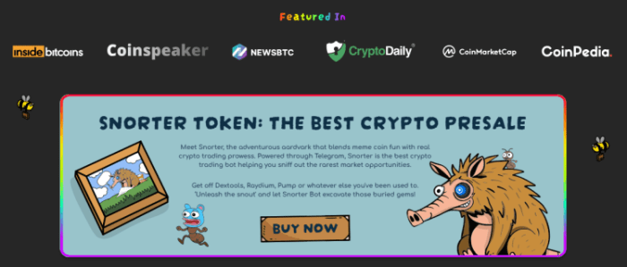 Snorter Bot presale page