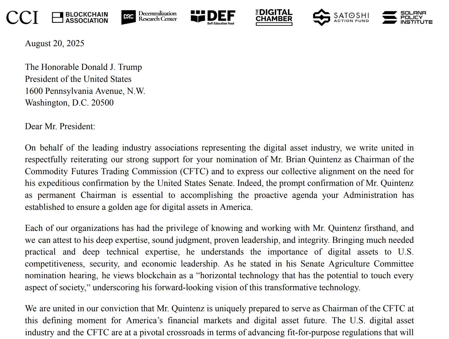 Politics, Senate, CFTC, Donald Trump