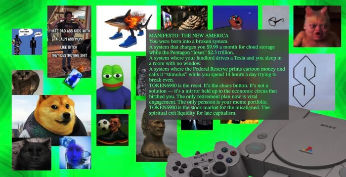 TOKEN6900’s Manifesto for a “new America”.