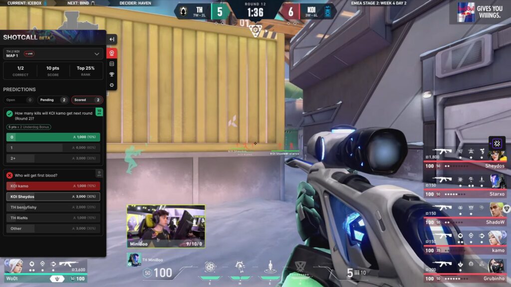 VALORANT Shotcall Twitch overlay