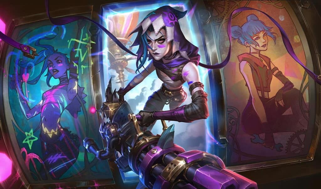 Jinx Arcane Enemy skin artwork in League of Legends