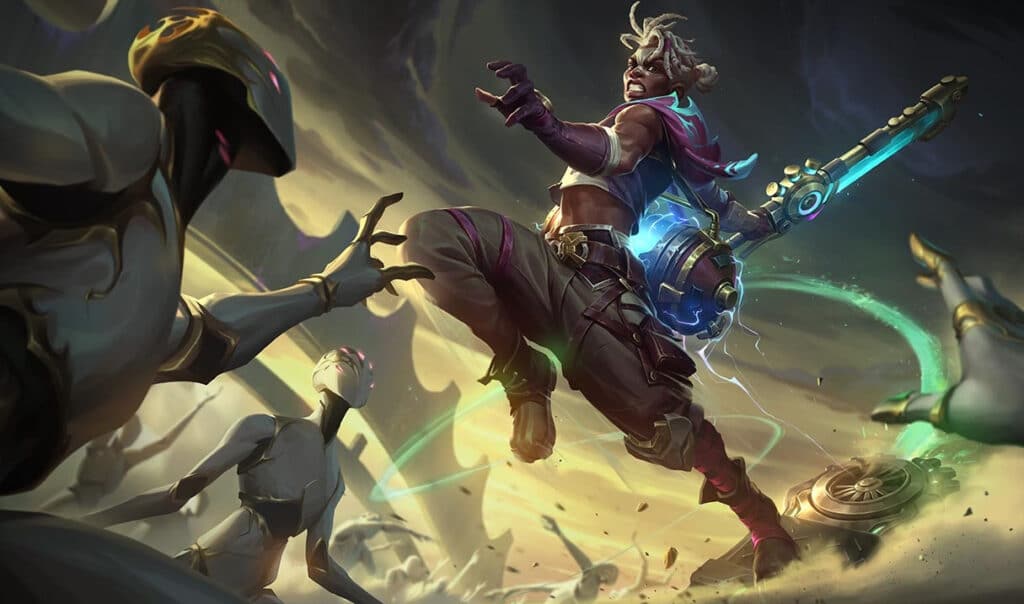 Ekko Arcane Firelight skin artwork in League of Legends