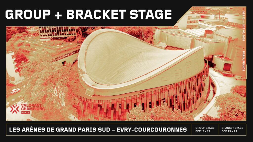 graphic of valorant group and bracket stage venue