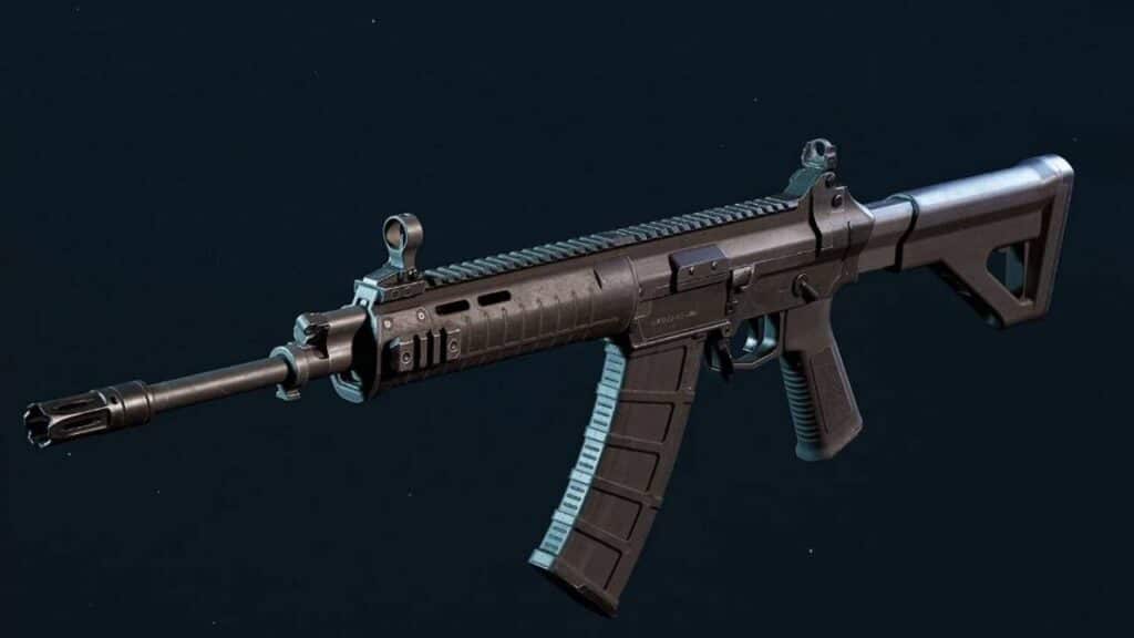 Black assault rifle with magazine