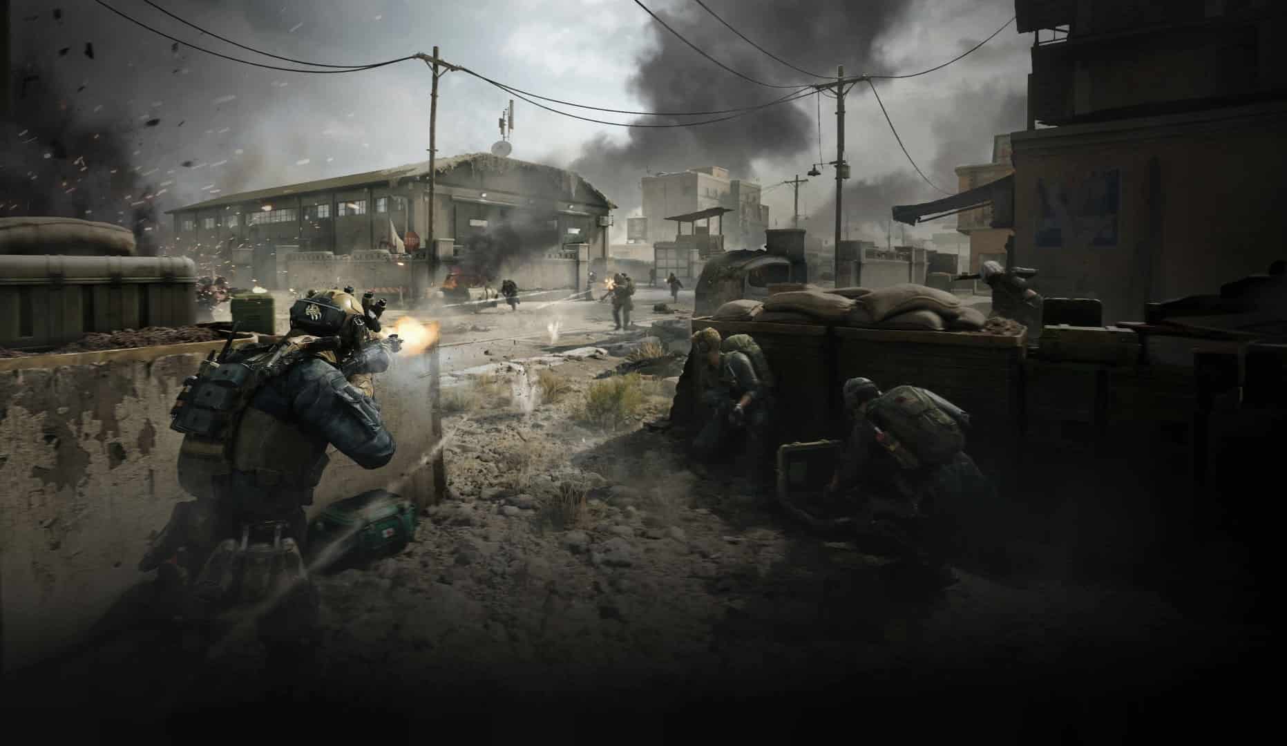 Delta force soldiers in a battlefield