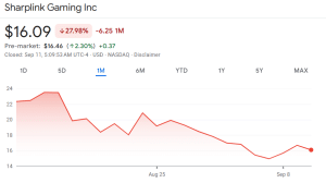 SharpLink share price