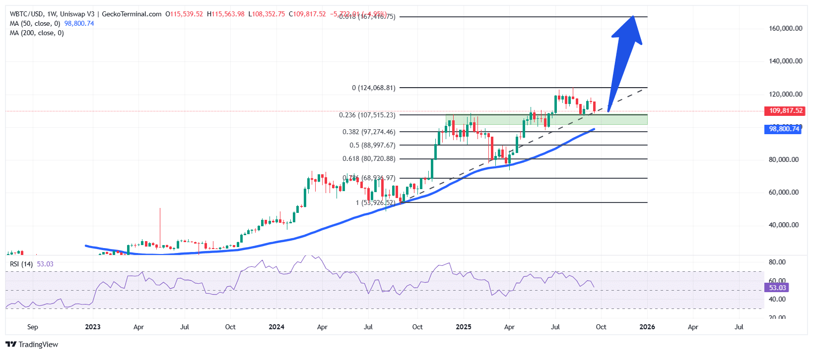 Bitcoin Chart Analysis Source: GeckoTerminal