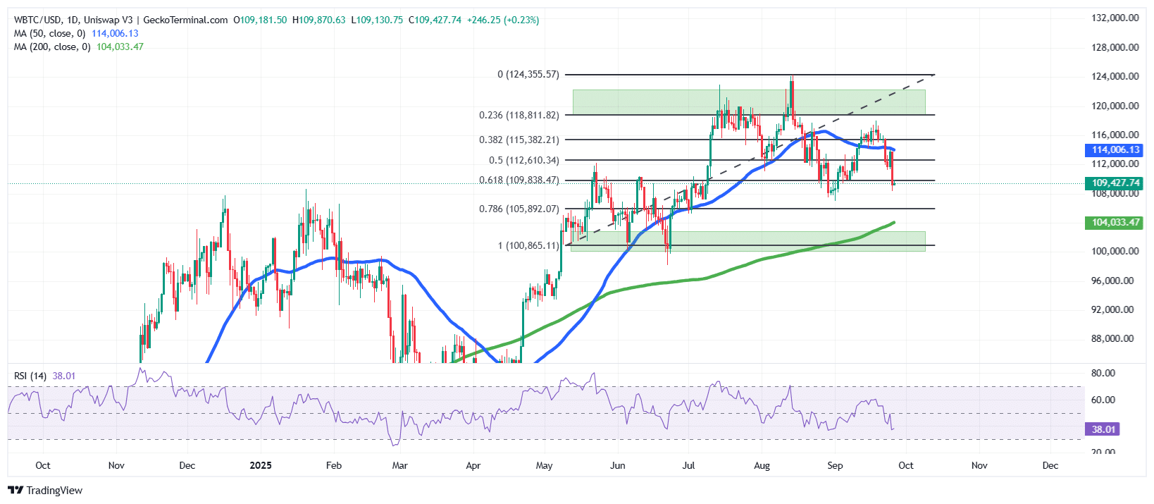 Bitcoin Chart Analysis Source: GeckoTerminal