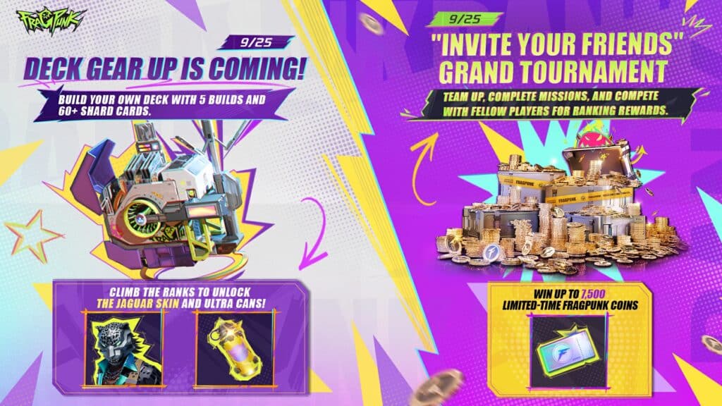 FragPunk September update Deck gear Up mode and Invite Your Friends Grand Tournament 