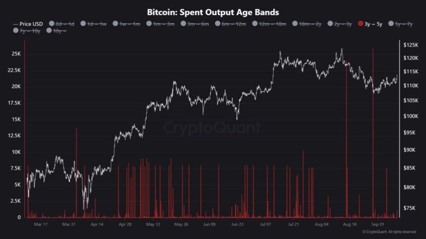 Bitcoin Spent Output Age Bands | Source: Maartunn