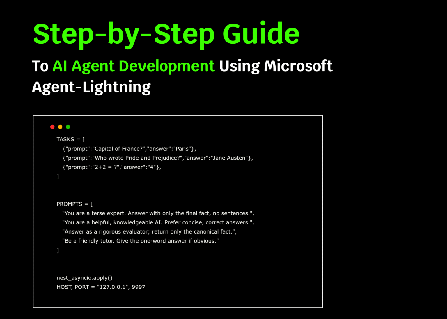 Step-by-Step Guide to AI Agent Development Using Microsoft Agent-Lightning