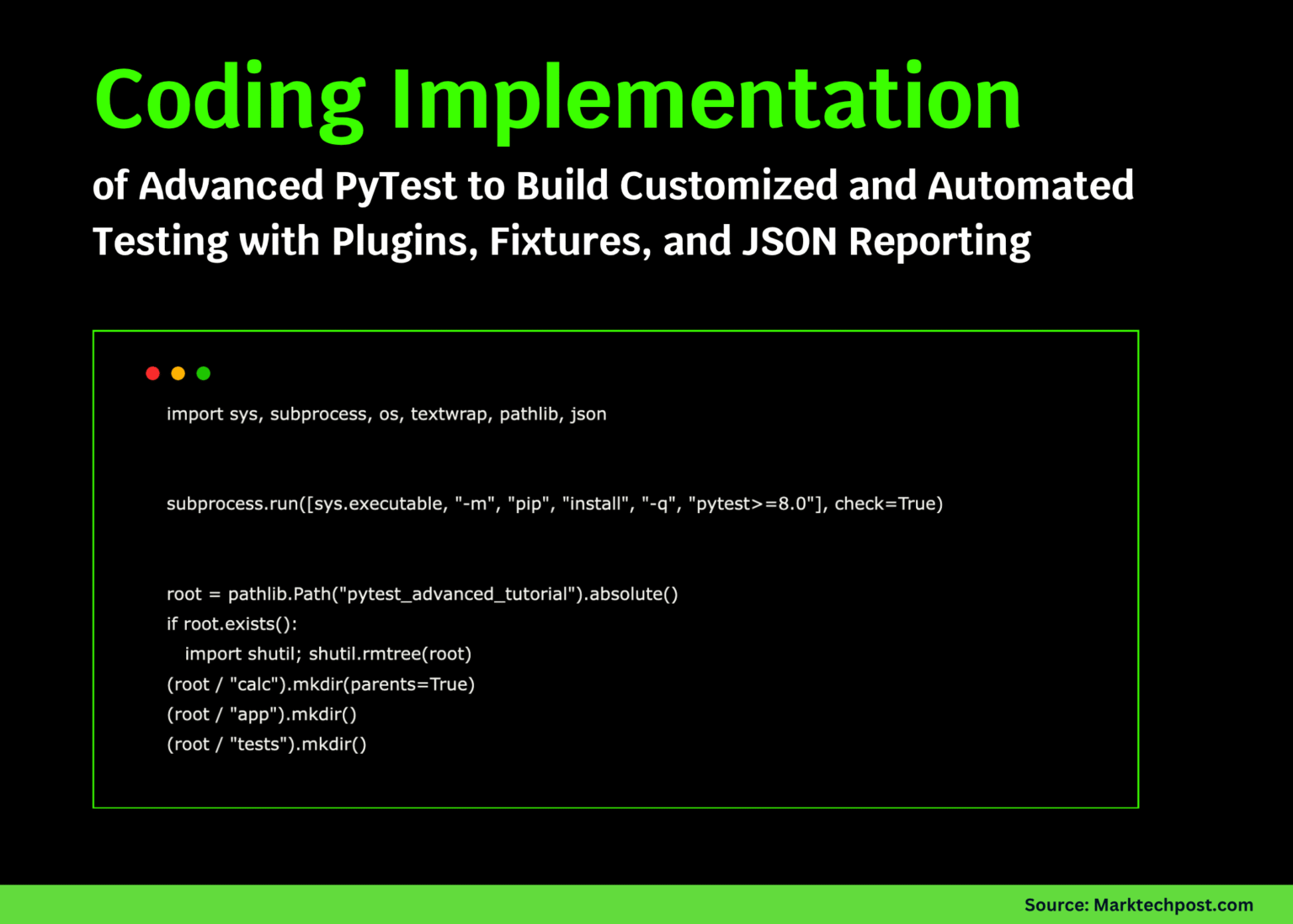 A Coding Implementation of Advanced PyTest to Build Customized and Automated Testing with Plugins, Fixtures, and JSON Reporting