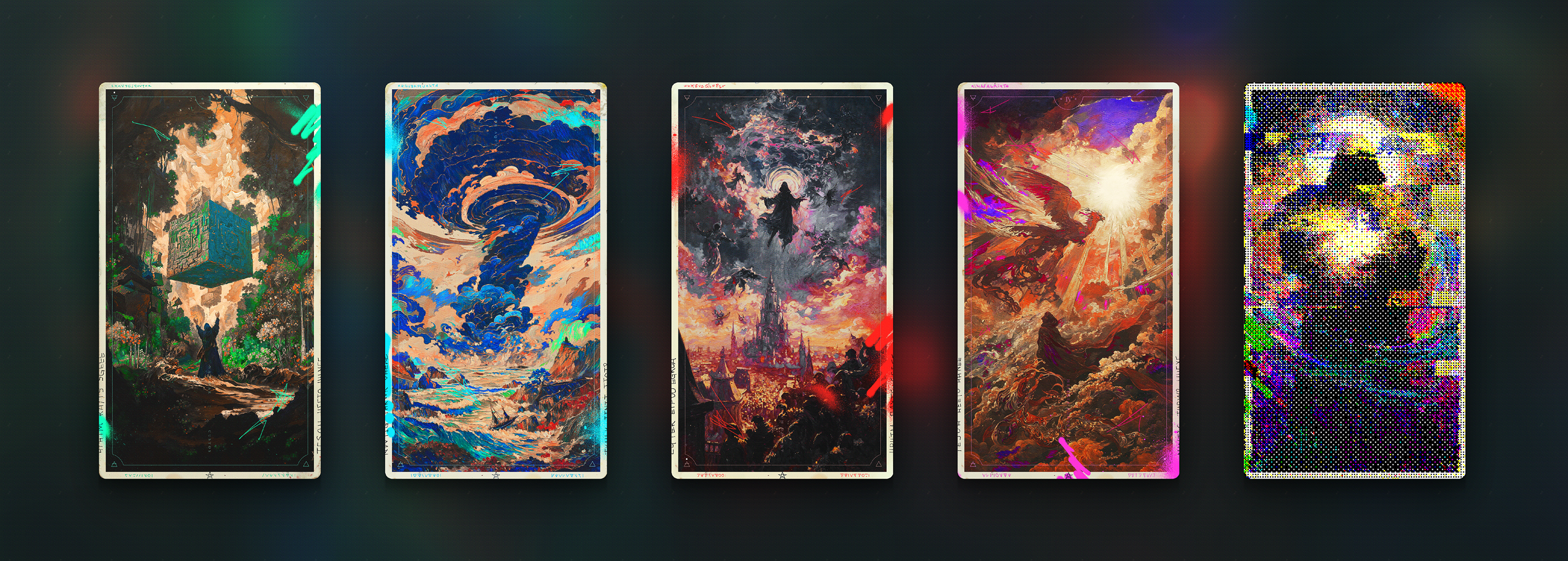 Henry Dauber created these visuals for a bitcoin NFT titled The Order of Satoshi, which sold at Sotheby’s for $24,000.