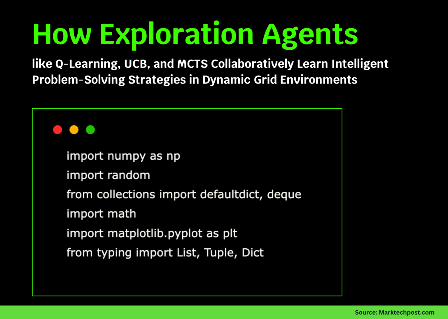 How Exploration Agents like Q-Learning, UCB, and MCTS Collaboratively Learn Intelligent Problem-Solving Strategies in Dynamic Grid Environments
