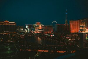Las Vegas skyline at night